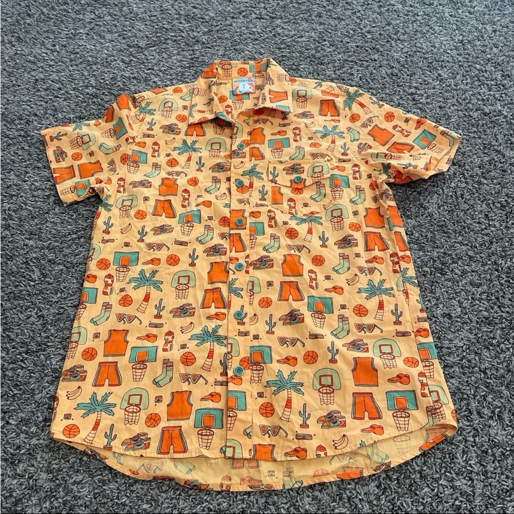 mokuyobi slam dunk, paradise, button-down shirt men’s large